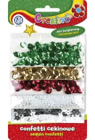 Astra Confetti cekinowe k�ka na blistrze - mix 5 wzor�w �wi�tecznych 1000 szt.