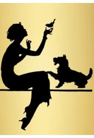 Madame Treacle Karnet B6 brokat z kopert� Kobieta na z�otym tle