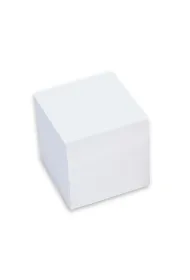Kostka do notatek bia�a nieklejona w papierowym pude�ku / 9 x 9 /