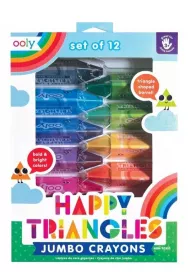 Ooly Kredki tr�jk�tne jumbo Happy Triangles 12 szt.