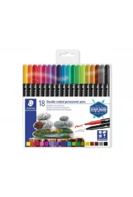 Staedtler Flamastry dwustronne Design Journey, wodoodporne, 18 kolor�w 18 szt.