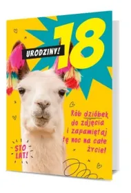 Pan Dragon Karnet B6 18-te urodziny lama