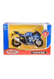 MSZ Motocykl Suzuki GSX-R1000 niebieski 1:18 Daffi