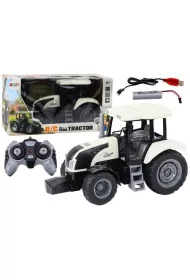 Traktor RC 2,4G bia�y LeanToys