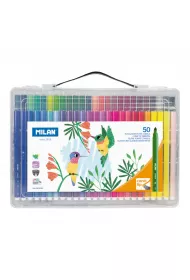 Milan Flamastry w plastikowej walizce 50 szt.