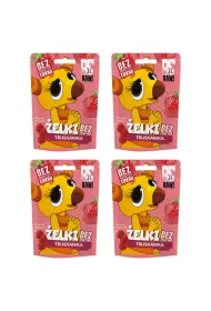 BeRaw Kids elki Truskawka Jabko Zestaw 4 x 35 g