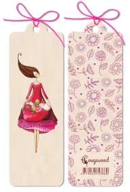 Cozywood Zak�adka drewniana Kobieta z kwiatami