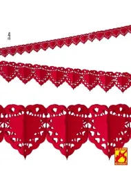 Girlanda z czerwonymi sercami 4m