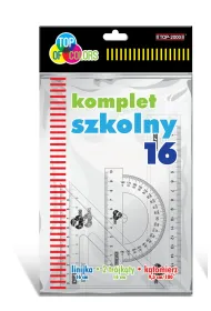 Top-2000 Komplet szkolny: Linijka 16 cm + 2 ekierki + k�tomierz