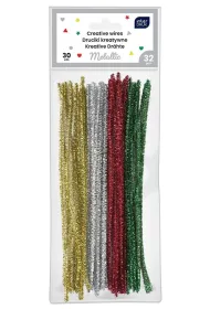 Interdruk Druciki kreatywne 30cm Metallic 32 szt