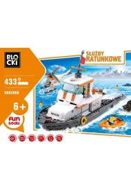Klocki Blocki S�u�by ratunkowe Patrolowiec i helikopter 433 element�w *
