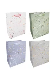 incood. Torba prezentowa  pastelowo-z�ota kropki 26 x 32 cm