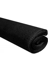 Interdruk Paczka Bibua marszczona czarny 50x200cm