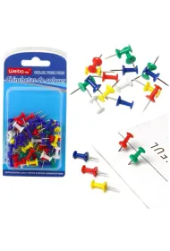LeanToys Pinezki biurowe kolorowe 50 szt