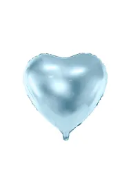 PartyDeco Balon foliowy Serce b��kitny 45cm
