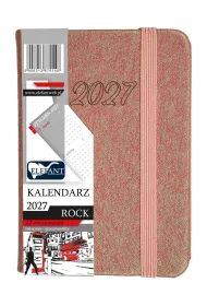 Kalendarz 2027 Rock A7 tygodniowy miedziany