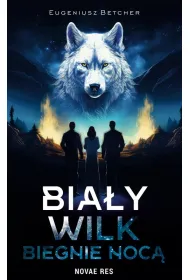 Bia�y wilk biegnie noc�