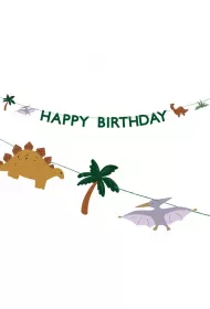 PartyDeco Baner Happy Birthday Dino 3m