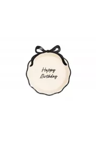 PartyDeco Talerzyki Happy Birthday z kokardk� 24cm 6 szt