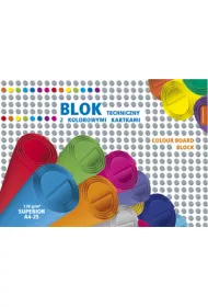 Kreska Blok techniczny kolorowy Superior A5 25 kartek