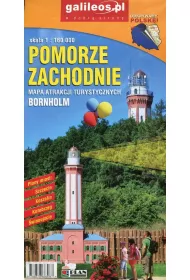 Pomorze Zachodnie - mapa atrakcji turystycznych 1:160 000