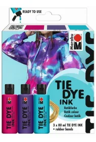 Marabu Zestaw farb do batiku Tie Dye Ink 3x80ml