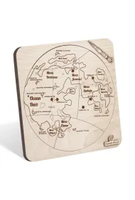 Puzzle drewniane Ksi�yc - ksi��� w�r�d satelit�w Sounds Wood