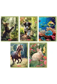 Zeszyt Animals Herlitz A5 32 kartki - kratka 10 szt w opakowaniu