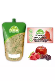 Purena Koncentrat kompotu owocowego truskawka-winia na 6l 1 kg