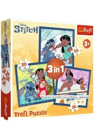 Puzzle 3w1 (20+36+50 el.) Czas ze Stitchem Trefl