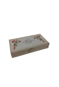 Pude�ko drewniane na banknoty i upominek 19,5x10x3,5cm mix