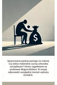 eBook Opracowania pytania jawnego na matur: Czy dobra materialne czyni czowieka szczliwym? Omw zagadnienie na podstawie Skpca Moliera pdf mobi epub