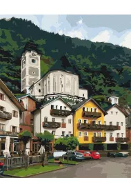 ArtiFly Malowanie po numerach - Grskie Miasteczko 40x50cm