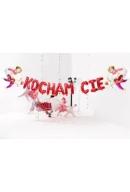 PartyDeco Balon foliowy Kocham Ci� czerwony 285x40 cm