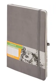 Antra Notes A5 Impresja szary kratka 192 kartki