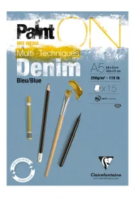 Clairefontaine Szkicownik Paint ON Denim Blue A4 250 gsm 15 kartek