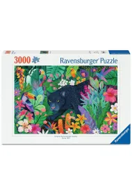 Puzzle 3000 Panther in the Blooming Jungle Ravensburger