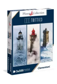 Puzzle 3x500 el. Latarnia morska Clementoni