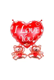 Godan Balon foliowy Serce I love you z misiami 43x4cm