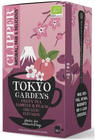 Clipper Herbata zielona ja�minowa o smaku brzoskwiniowym 20 x 2 g Bio