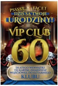 Yeku Karnet Urodziny 60 m�skie