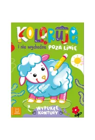 Koloruj� i nie wychodz� poza lini�. Owieczka. Wypuk�e kontury