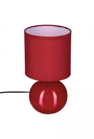 Atmosphera Lampka stoowa Timeo Czerwona 25 cm