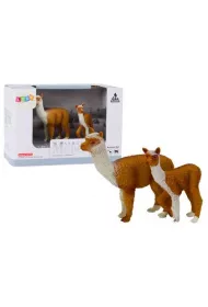 Figurka doros�a lama 8cm z m�od� lam� 6cm