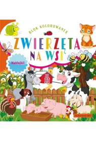 Zwierz�ta na wsi blok kolorowanek + naklejki