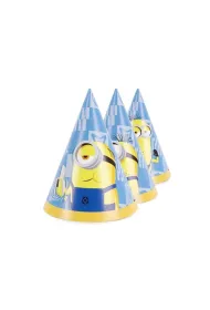 PartyDeco Czapeczki Minionki 16cm