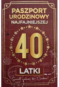 Yeku Karnet Urodziny 40 Nowy paszport damskie