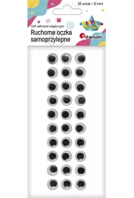Titanum Oczy samoprzylepne bez rz�s okr�g�e 12 mm