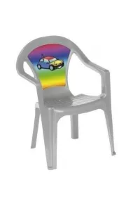 Krzese�ko plastikowe pastel szary 3Toysm