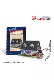 Puzzle 3D 45 el. Domki �wiata Wielka Brytania Tea House Cubic Fun